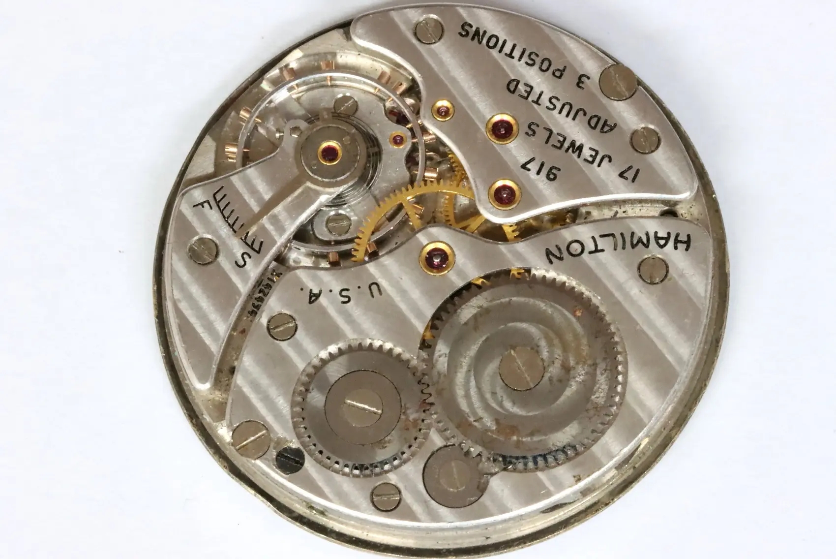 Hamilton defective 917 pocket watch movement | Speedtimerkollektion