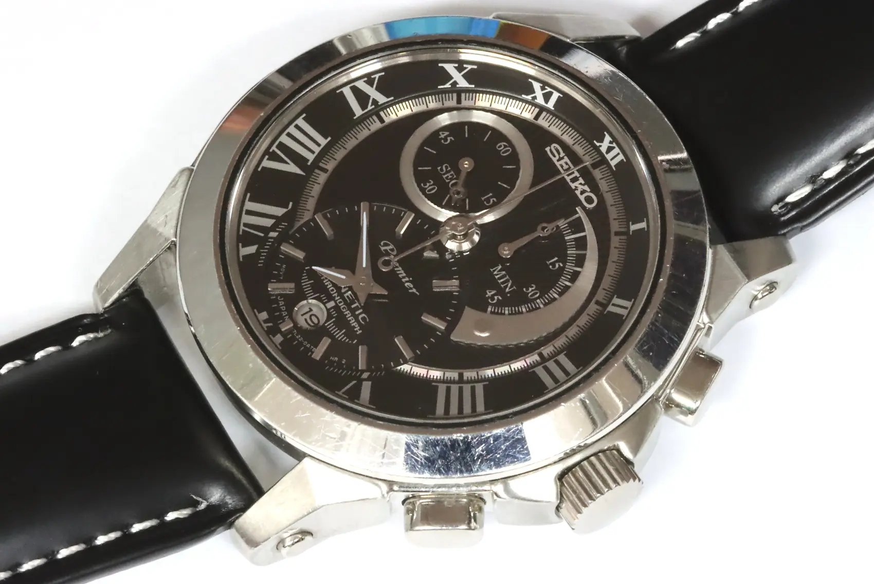 Seiko kinetic premier 7L22-0AR0 chronograph in good condition