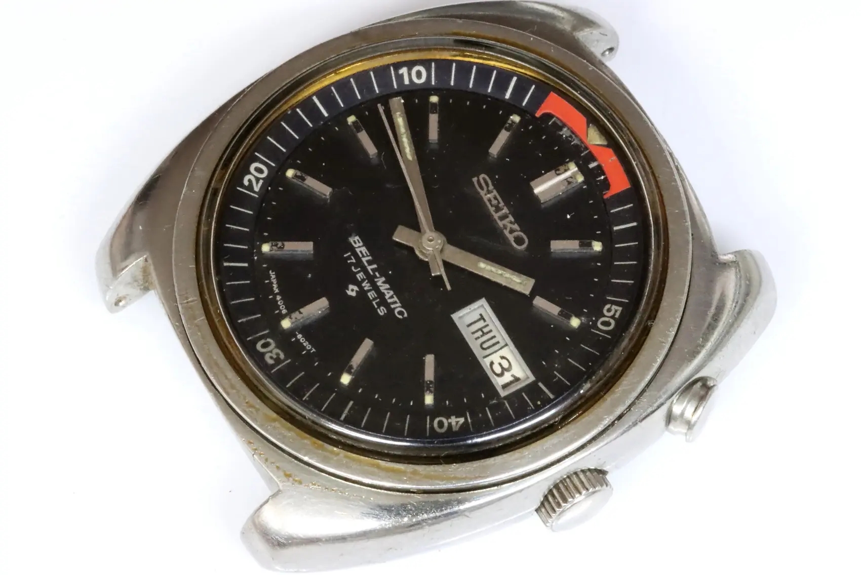 Seiko 4006 bell-matic watch found as is, defective and untested