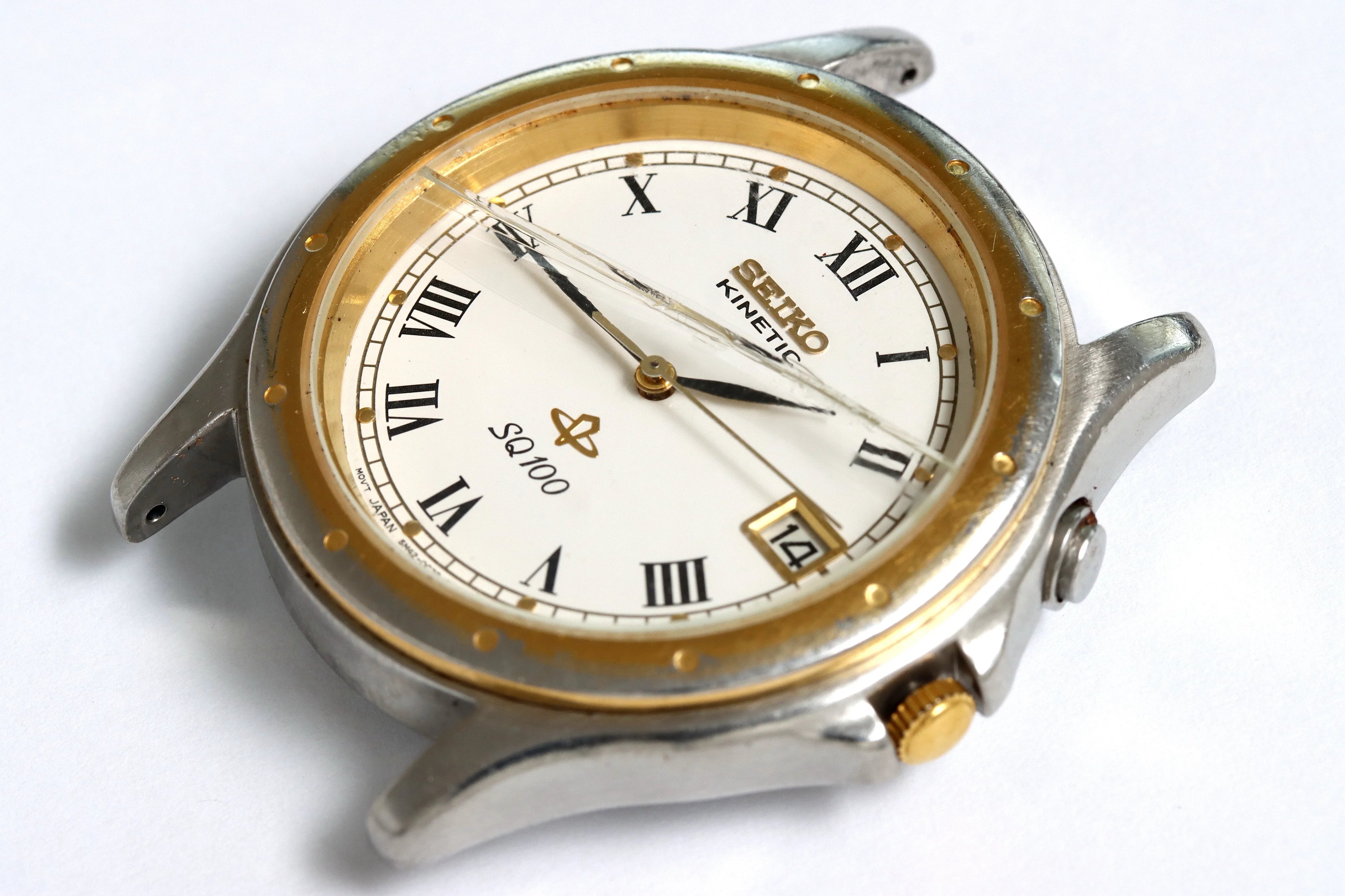 Seiko 5M42-0B50 kinetic men's watch for spares restore