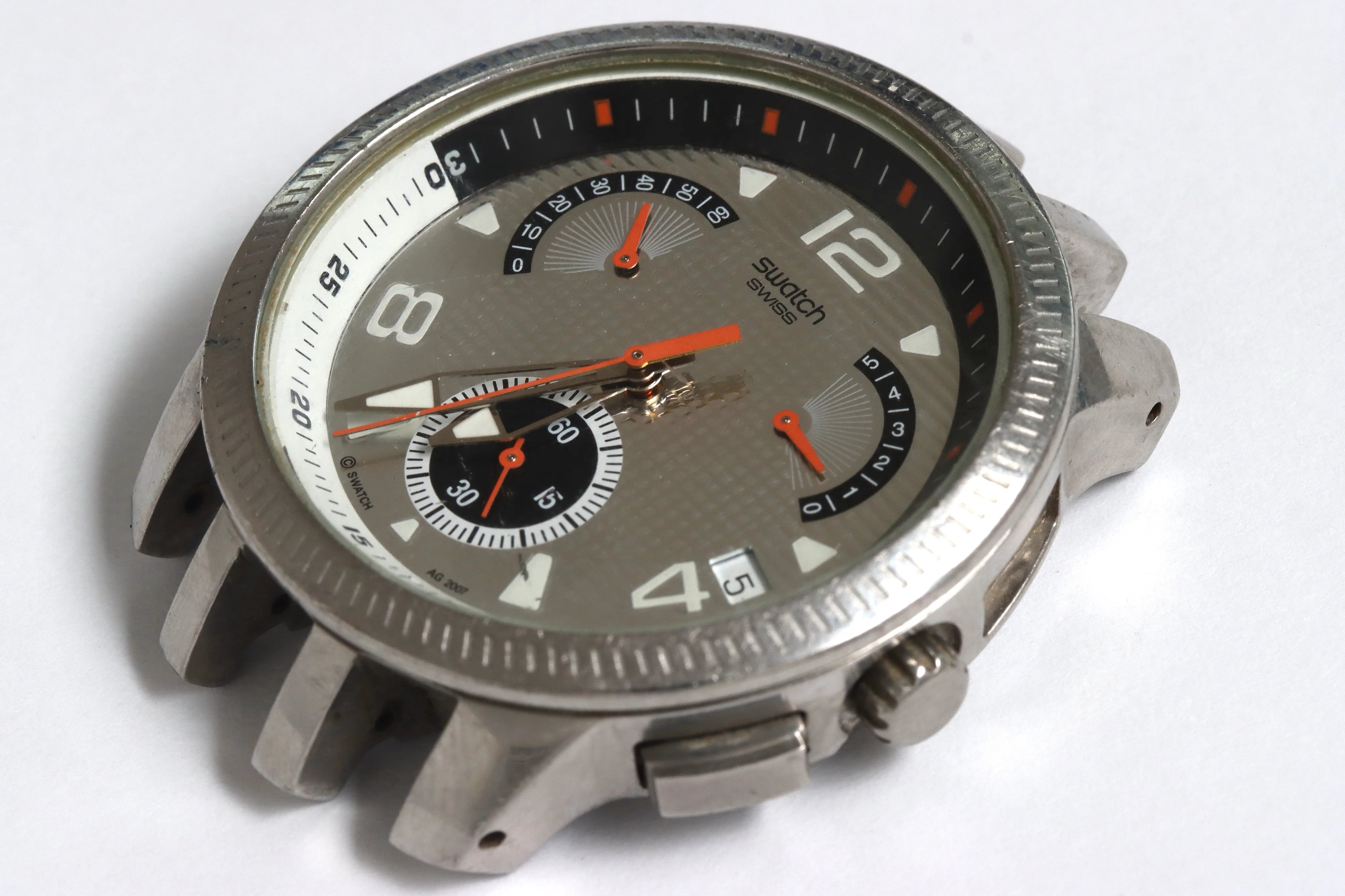 Swatch AG 2007 defective men's quartz watch for spares restore