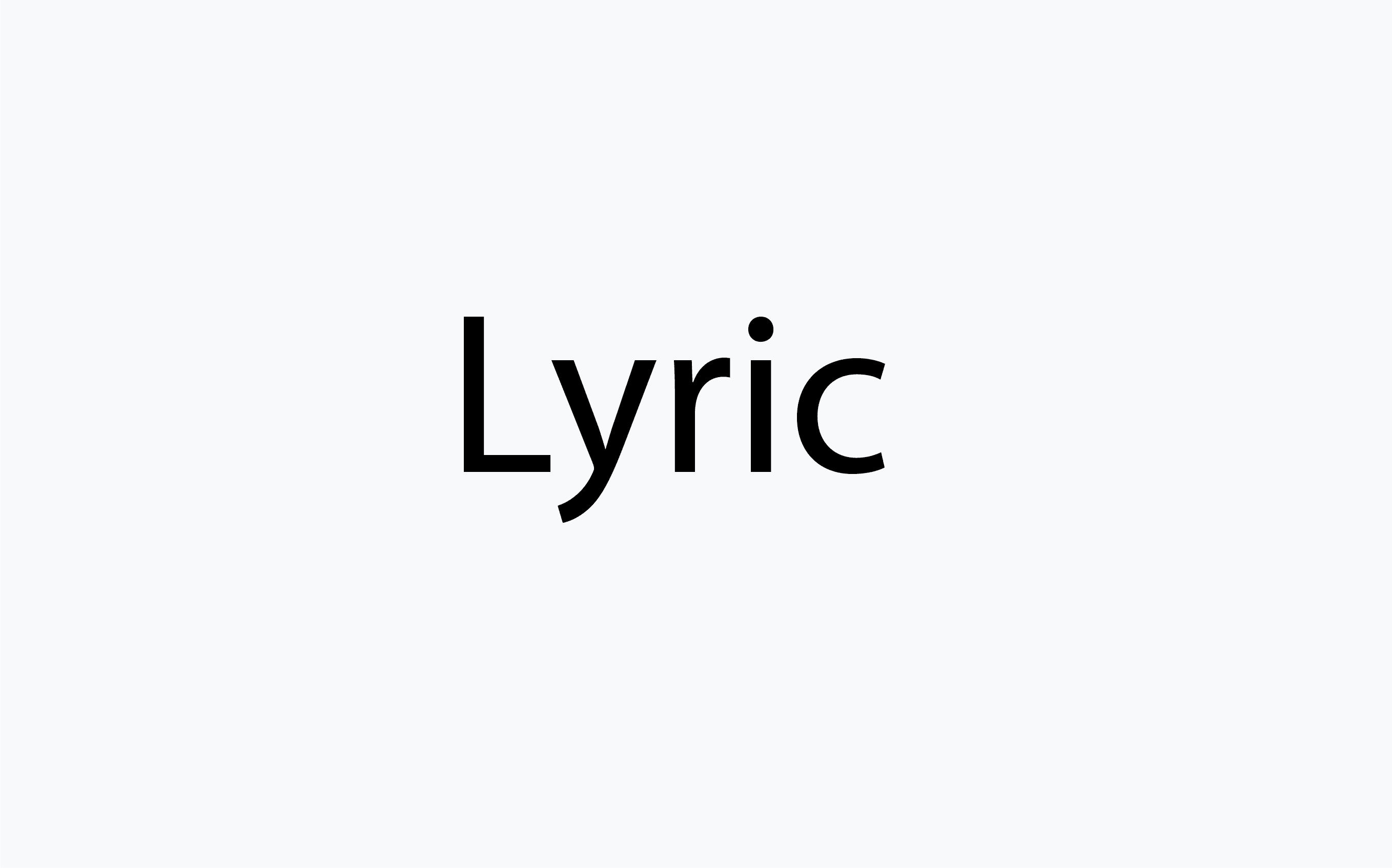 Lyric category