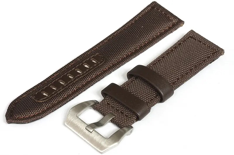 24mm quality genuine Leather/Nylon watch strap - 143654