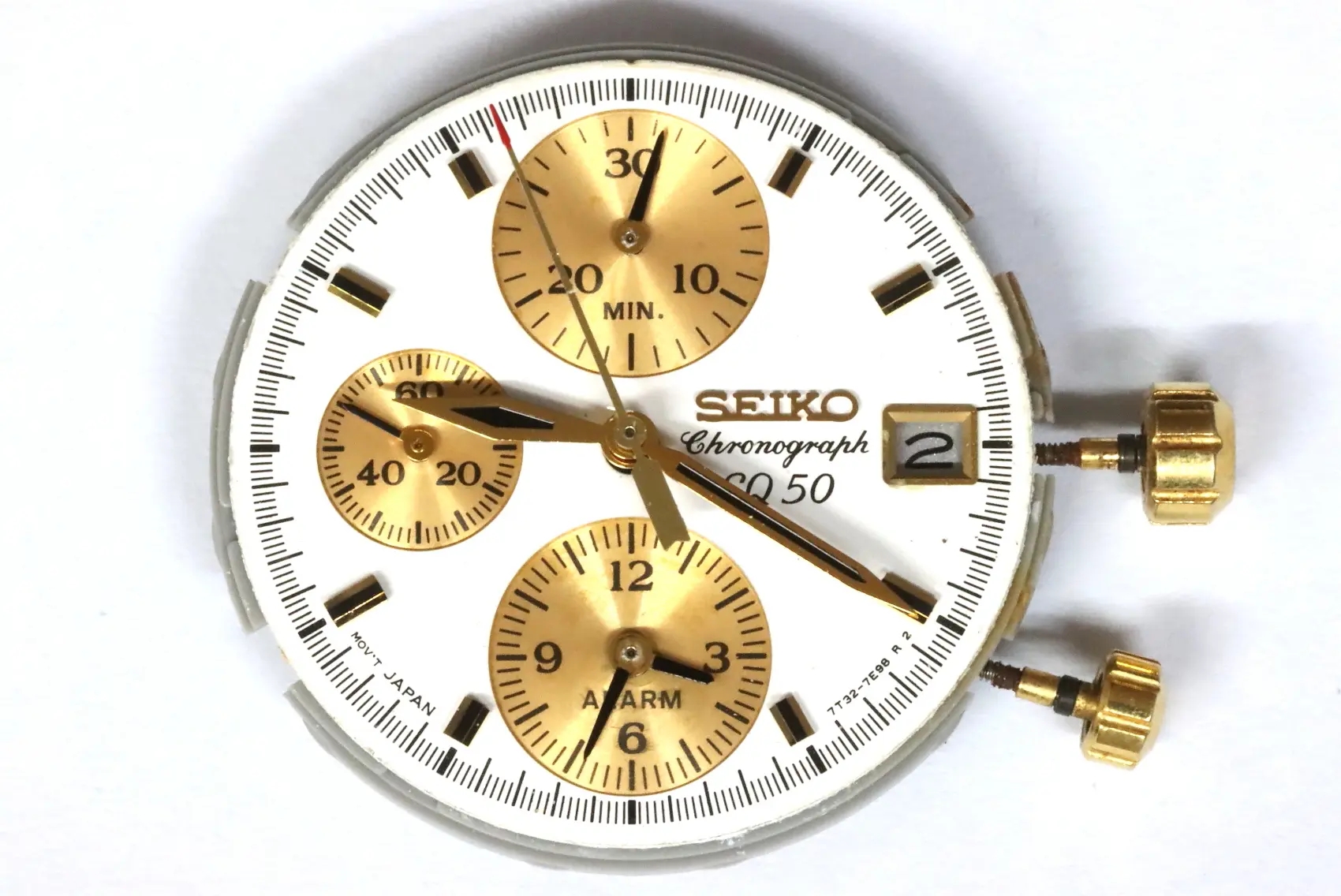 Seiko 7T32B chronograph movement for spares restore