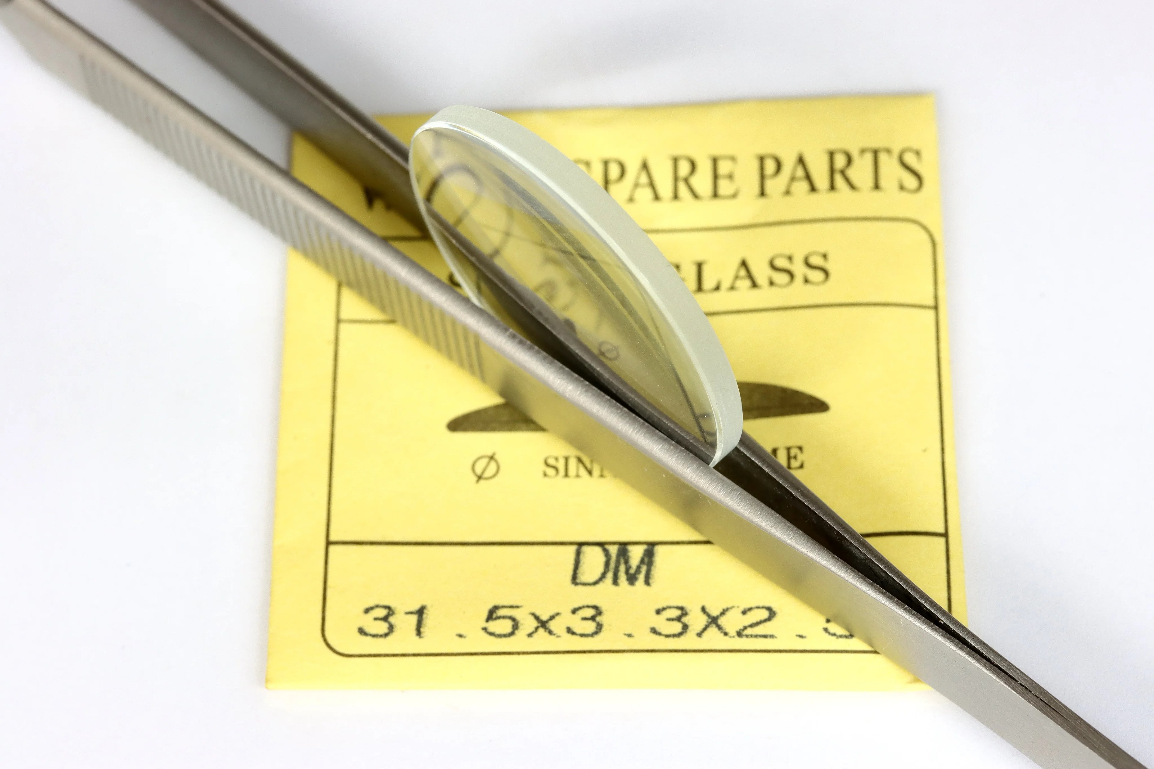 Watch crystal replacement 2.5mm thick Swiss glass single dome 31.5mm diameter