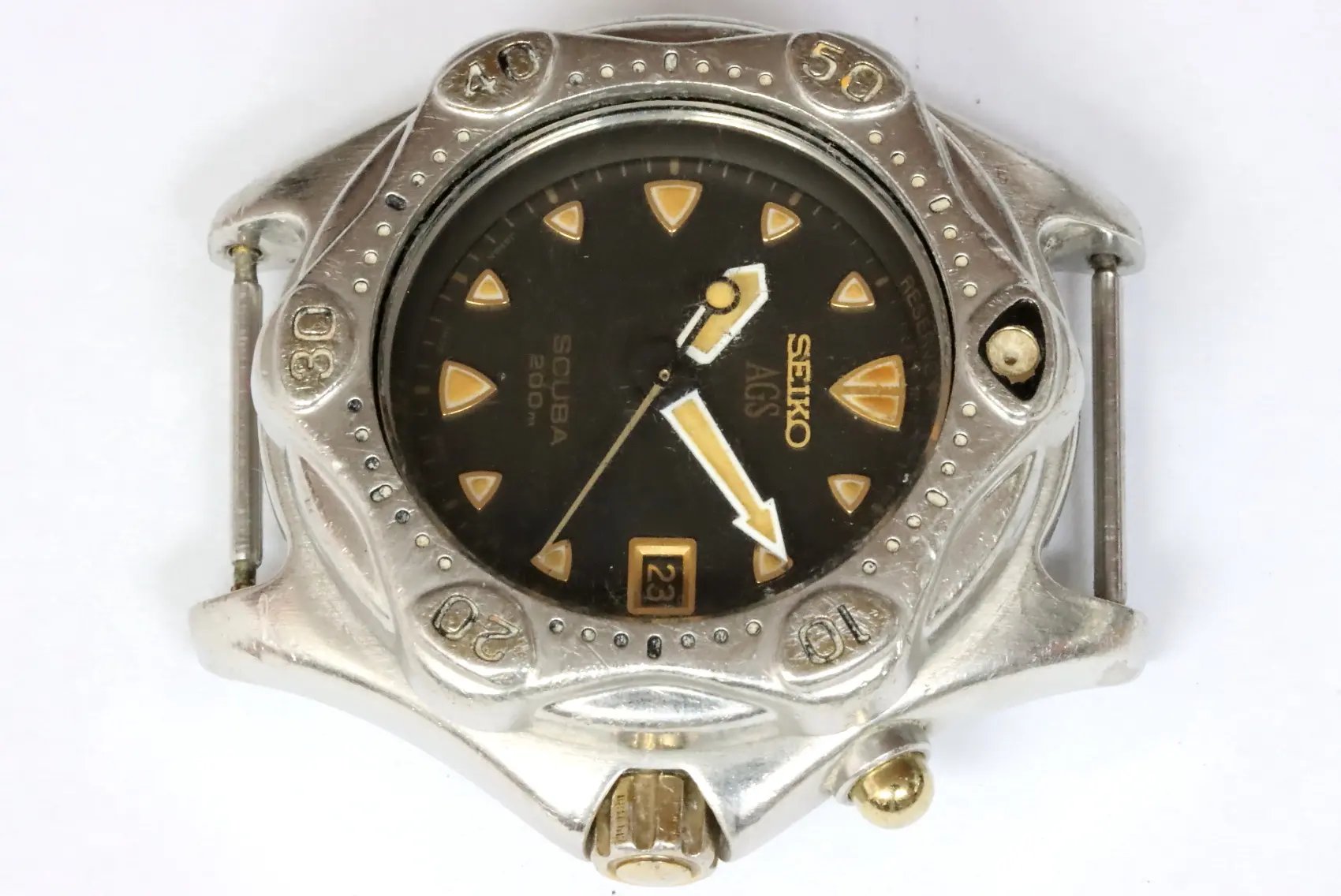Seiko AGS 3M22-0A20 scuba divers with rusty movement Seiko AGS 3M22-0A20 scuba divers with rusty movement